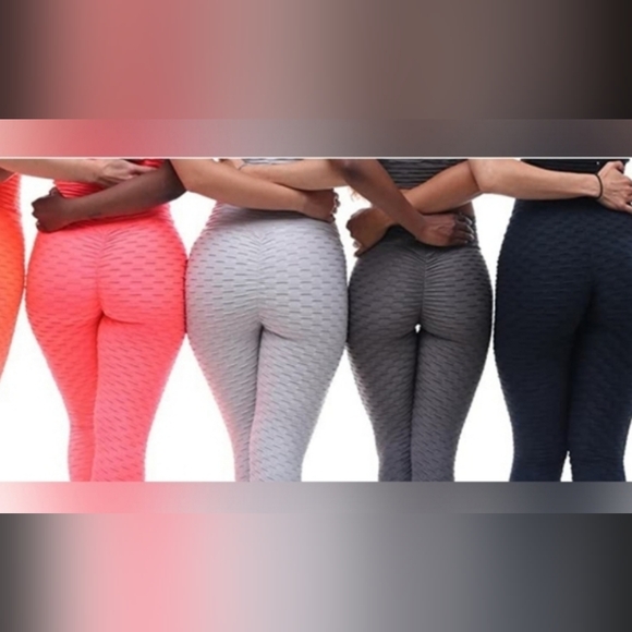 Anti-Cellulite High Waisted Textured Leggings - Picture 4 of 4